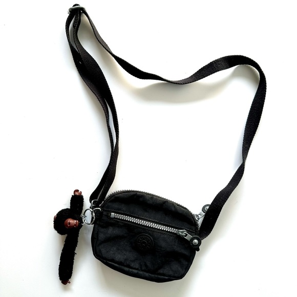 Kipling Darold Mini Crossbody bag with Monkey Keychain, black - Picture 4 of 7